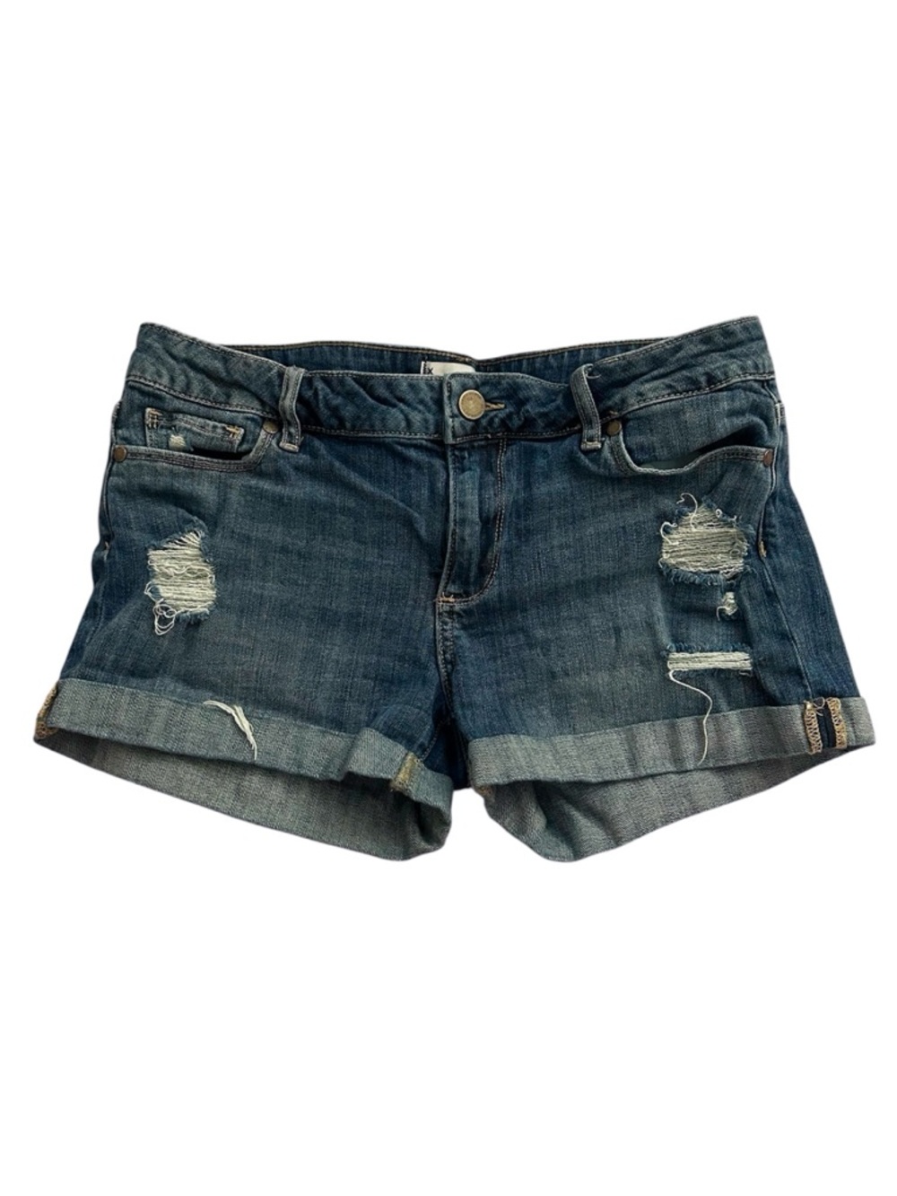 PAIGE Distressed Blue Jean Denim Shorts - Size 27